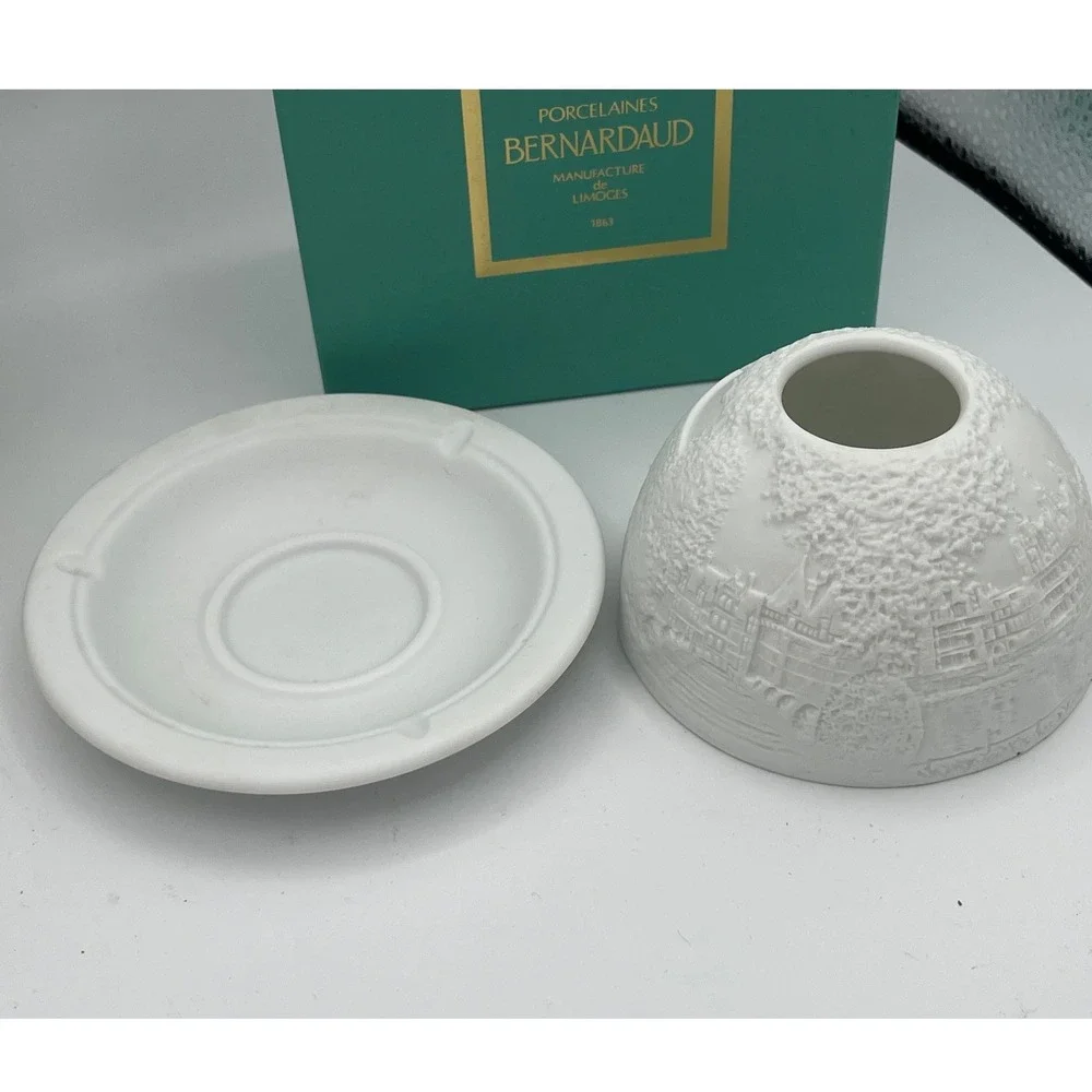 Bernardaud‎ Lithophane Votive bisque porcelain Chateaux of the Loire France